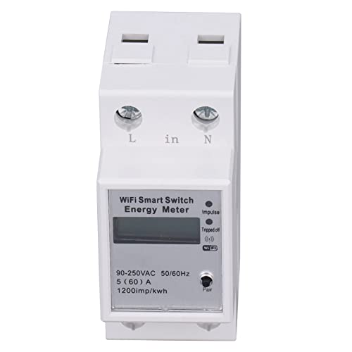Compteur d'électricité WIFI connecté LCD monophasé rail DIN domotique