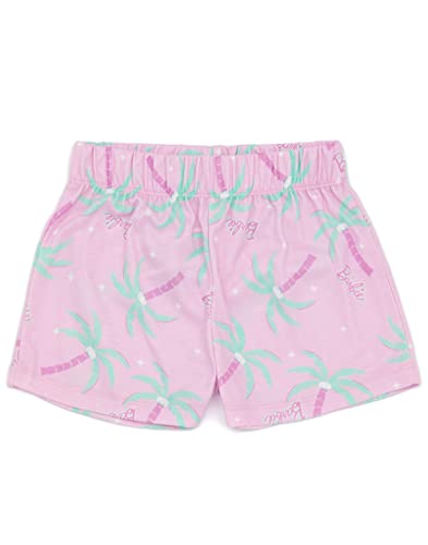 Barbie Girls Pajama Set | Kids Pink Crop Top T-Shirt Elasticated Shorts Complete PJs Bundle | Rise And Shine Doll Sleepwear4