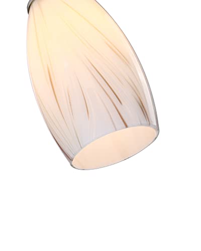 Mini Milk Glass Pendant Lights,Handcrafted Art Glass Pendant Hanging Light Fixtures With Brushed Nickel Finish Adjustable Cord Glass Pendant Light Shade For Kitchen Island,Hallway,Dining Room #TOP1