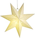 BESPORTBLE 7 Pointed Star Lantern Paper Star Snowflake Ceiling Lampshade Hanging Ornament for...