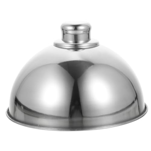 MAGICLULU Coperchio Coprivivande in Acciaio Inossidabile 18 Cm, Copertura Portatile Antiolio Per Bistecche, Utensile Da Cucina Compatto Per Casa, Ristorante e Barbecue