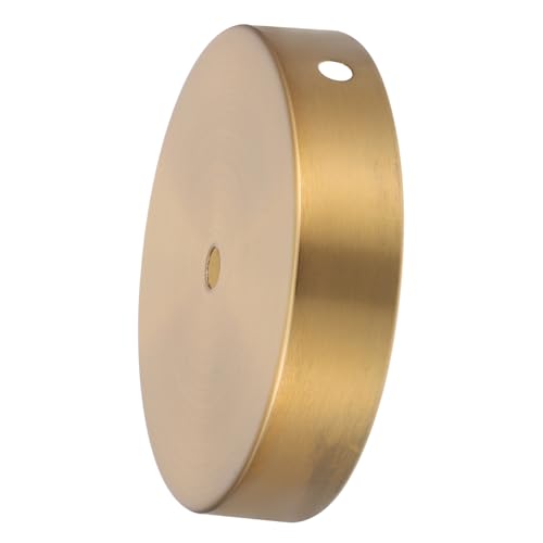 Cabilock Base Lampada da Tavolo in Ferro Rustico Color Oro Superficie Piatta e Fondo Rotondo, Supporto Versatile per Lampade da Tavolo Eleganti e Funzionali