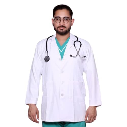 Hangerage Apron Lab Coat White - Unisex Long Sleeves, Pack of 1 (XXL)-picture-28
