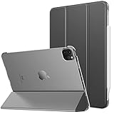 MoKo Funda para Nuevo iPad Pro 11 2022 4ª Gen & iPad Pro 11 2021 3ª Gen [Admite Carga Apple Pencil] Translúcida Ultra Delgado Soporte Protectora Plegable Cubierta Auto-Sueño/Estela, Gris Espacial