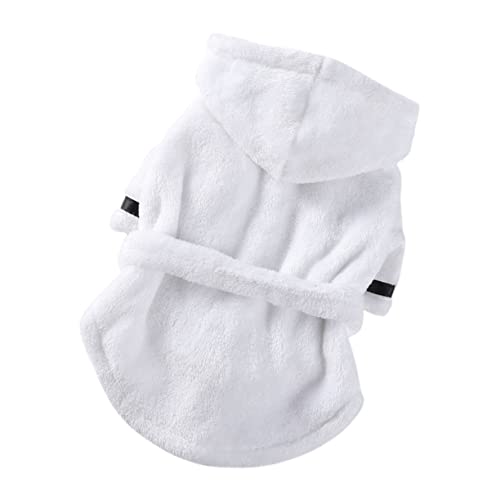 BESPORTBLE 快適なドッグローブ 小型犬用ポリエステル製バスローブ ペットバスタオル 着心地 の犬服 おしゃれで可愛いデザイン