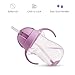Munchkin Any Angle Spill Proof Weighted Straw Trainer Cup, Transition Sippy Cups for Toddlers and Babies, Click Lock Technology & Fun Cat Design, 10 Ounce, Purple
