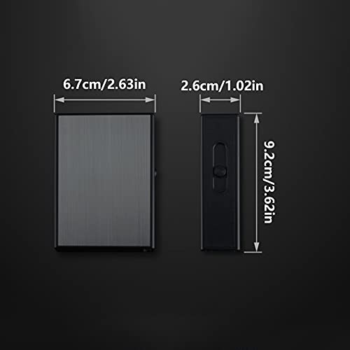 Sigarettenkoker Met Aanstekers, 2 in 1 Elektronische Oplaadbare Vlamloze Winddichte Aanstekers, Draagbare Sigarettenkoker, Kan 20 Sigaretten Bevatten, Unisex,Black - Afbeelding 3