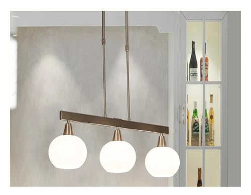Lustre moderne en métal nickel pour illuminer vos dîners en salle à manger