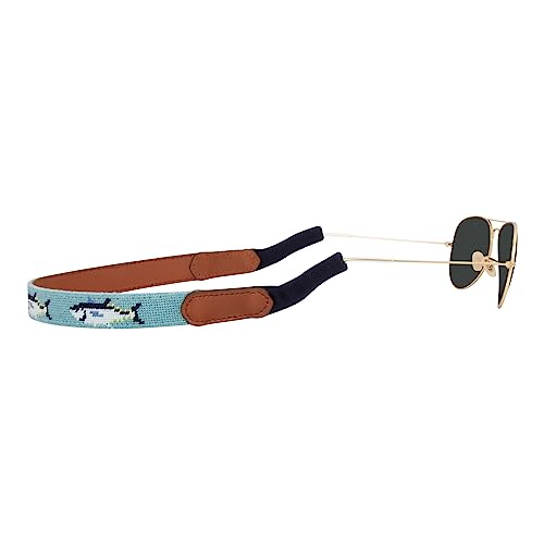 Image of Leather Hand-Stitched Needlepoint Sunglass Strap Retainer