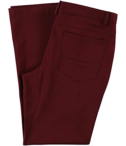 I-N-C Mens Shiny Stretch Casual Trouser Pants, Red, 34W x 31L2