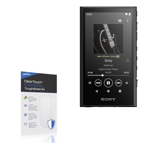BoxWave Screen Protector Compatible with Sony Walkman NW-A300 - ClearTouch Crystal ToughShield 9H (2-Pack), Clear 9H Tough Flexible Film Screen Protector