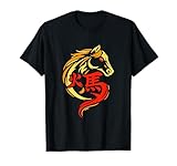 Año Nuevo Chino del Caballo de Fuego Rojo Zodiaco Kanji 2026 Camiseta