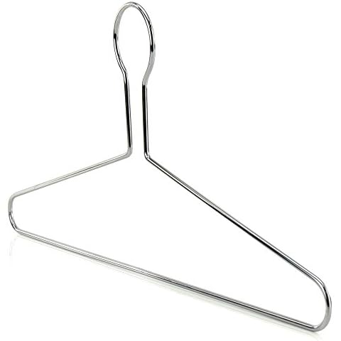 Hangerworld 10 Chrome Safety Hangers for Heavy Clothes Cover