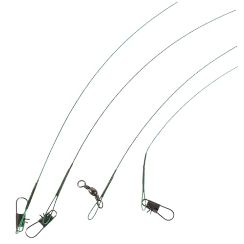 Set de líderes de pesca con alambre de acero y conectores miniatura 3