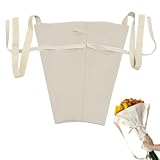 Taschen für Blumensträuße, wiederverwendbar, mit Tragegriff, Tragetasche für Blumenstrauß, für Innendekoration, Festivals und Feiern, zum Verliebten, Spazierengehen, weiß, Se référer au descriptif