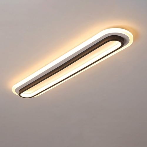 AAHOME Panel De Luz De Techo For El Hogar, Lámpara, Lámparas De Salón, Luces De Techo LED For Pasillo, Accesorio De Iluminación De Techo Regulable De 3 Colores, Cuadrado Negro(Color:58cm)