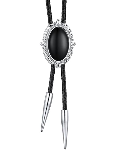 Bandmax Corbata Personalizada de Bolo de Acero Inoxidable para Hombre y Mujer - Corbata de Vaquero Vaquera con Bisutería para Boda