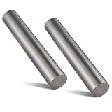 Rocaris 2 Pcs 1018 Carbon Steel Round Rod, Polished Metal Steel Bar, 1