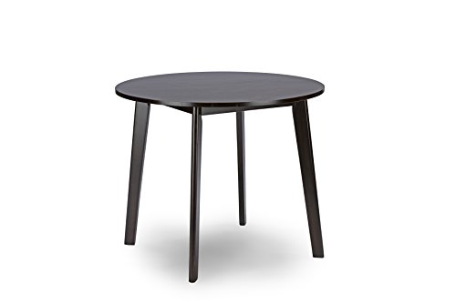 Baxton Studio Debbie Mid-Century Round Dining Table, Dark Brown Baxton Studio Debbie Mid-Century Round Dining Table, Dark Brown