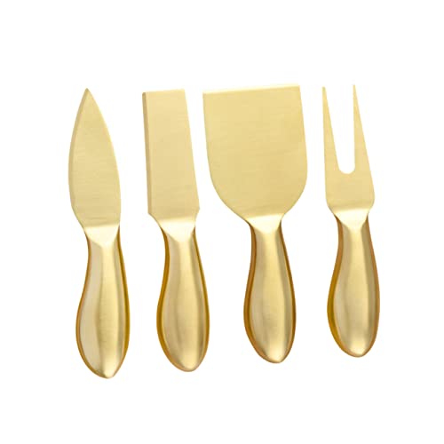 Cabilock Stainless Steel Cheese Cutter Slicer Kit with Heart Spreaders Ergonomic Design for Easy Slicing and Serving for Cheese Boards and Parties