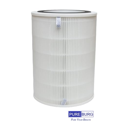 PUREBURG Replacement Filter Compatible with Proscenic A9, Probreeze PB-P07 and Insignia NS-APMWH2 Air Purifiers,H13 HEPA Activated Carbon 1-Pack