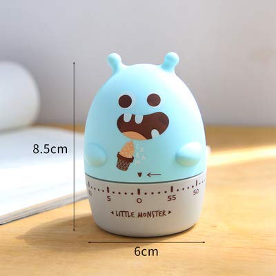 Red Dollar Mechanical Cute Kitchen Timer, Christmas Holiday New Year Gift 60-Minute Wind Up Dial Rotating Countdown Reminder No Batteries Loud Ring Cooking Time Management(Bluem) #TOP3