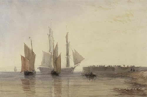 Cuadro decorativo de David Cox impreso en lienzo vertical de 60x90cm para ambientes de trabajo
