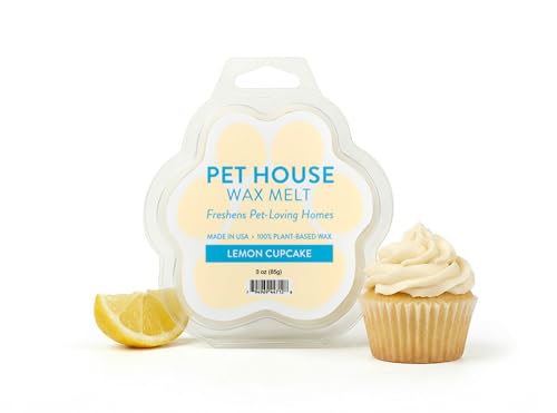 Image of One Fur All Pet House Spring and Summer Wax Melts for Pet Odor, Natural, Plant Based Soy Wax Melts, Long Lasting Fragrance for Fresh Smelling Homes, Lemon Cupcake