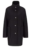 cappotto lana cotta uomo con cappuccio  BOSS Regular-Fit - Cappotto ottobre in lana vergine cotta, colore: Nero, Nero , 38