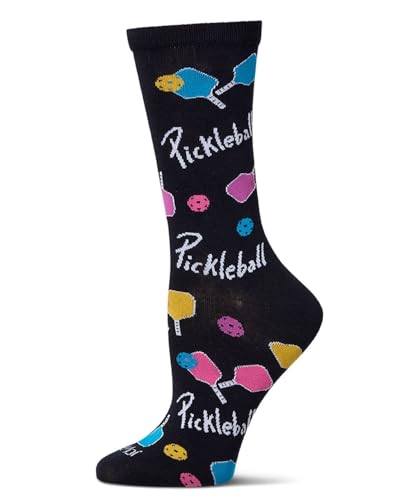 Image of MeMoi Women's Pickleball Paddle Rayon From Rayon Crew Socks