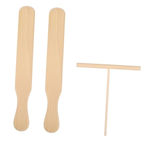 TOYANDONA Esparcidor de Crepes de Madera Espátula Ergonómica y Distribuidor para Tortillas y Omelets Herramienta de Cocina Versátil para Hogar y Restaurantes