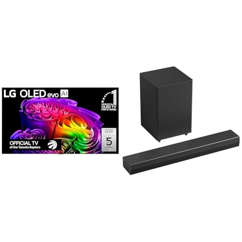 LG Smart TV G6 OLED Evo AI 4K de 83" et barre de son LG S35A pour TV avec canal Dolby Audio™ 2.1 LG Smart TV G6 OLED Evo AI 4K de 83" et barre de son LG S35A pour TV avec canal Dolby Audio™ 2.1