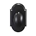 Delaney Hardware Bravura 905 Oxford Knob Privacy Lockset with Modern Arched Trim Scratch Resistant Door Knob for Bedroom/Bathroom, Matte Black