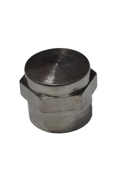 Delux AutomotiveDELUX AUTOMOTIVE® Universal Tire Stem Covers Metal Cap Compatible for Cars, SUVs, Bike and Bicycle, Trucks, Motorcycles Heavy-Duty Valve Cap – Silver, Design 2, Pack of 50