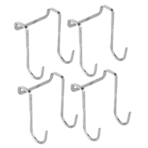 LEDMOMO 4個 免釘壁掛け型フック 多機能収納ドア背面掛け 洗面所台所用 衣類帽子タオル掛け スペース節約簡単設置