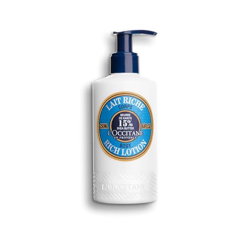 L'OCCITANE Shea Rich Body Lotion 250 ml | 48 hour Hydration | Enriched with Shea Butter | 99% Readily Biodegradable | Luxury & Clean Beauty Body Care for All Skin Types