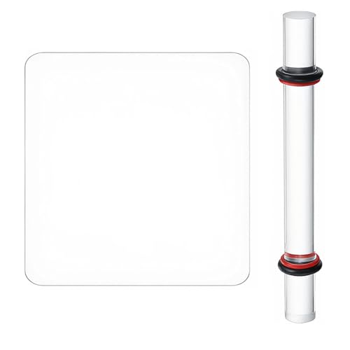 NYVOR 2PCS Accessoires en Argile, Rouleau Argile Autodurcissante en Acrylique avec Plaque Rectangulaire et Anneaux, Outil de Bricolage pour Revêtement...