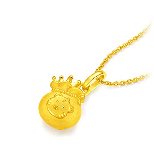 CHOW TAI FOOK 999 Pure Gold Chinese Zodiac Fortune Bag Pendant3
