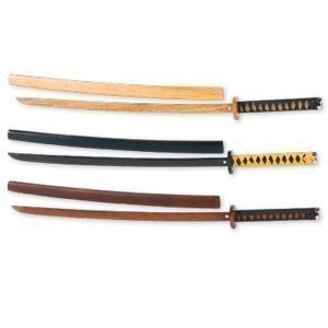 Playwell sans Armes en Bois Chêne Bokken avec Fourreau-Rouge