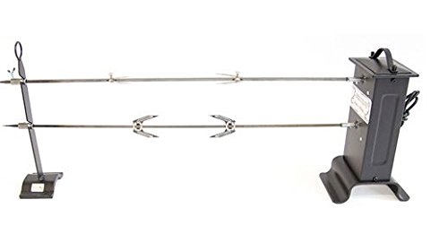 CRUCCOLINI KIT GIRARROSTO ELETTRICO 116x15x37 cm CON 2 SPIEDI E 4 FORCHETTE