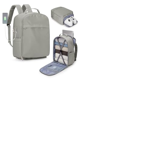 Weplan Mochila Viaje Cabina Avion 45x36x20 Easyjet Mochila De Viaje 40x20x25 Ryanair Mochilas Bolsa De Cabina Para Mujer Mochila Cabina Impermeable Mochila Portatil Con Cable Usb,Gris Marrón Weplan Mochila Viaje Cabina Avion 45x36x20 Easyjet Mochila De Viaje 40x20x25 Ryanair Mochilas Bolsa De Cabina Para Mujer Mochila Cabina Impermeable Mochila Portatil Con Cable Usb,Gris Marrón