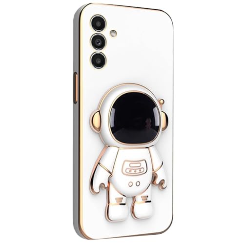 Image of for Samsung Galaxy S25 Plus Case Cute 3D Astronaut Stand Design Camera Protection Shockproof Soft Back Cover for Samsung Galaxy S25 Plus (White)