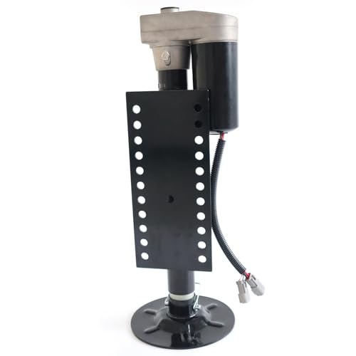 5th Wheel RV Jack Right Leg, Ground Control 3.0 Automatic 5th Wheel RV Leveling System Rear Hall Effect Jack with Motor, 5000 lbs, Black 344792