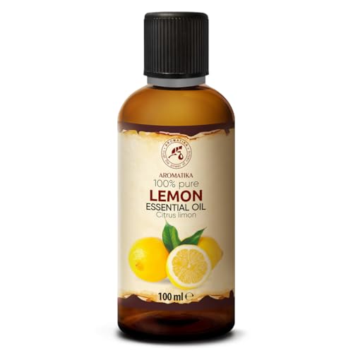 Aceite Esencial de Limón 100 ml - Citrus Limon - Natural y Puro - Aceites Esenciales para Difusores - Fragancias para el Hogar - Jabones y Velas - Sauna - Aroma Cítrico - Aromaterapia