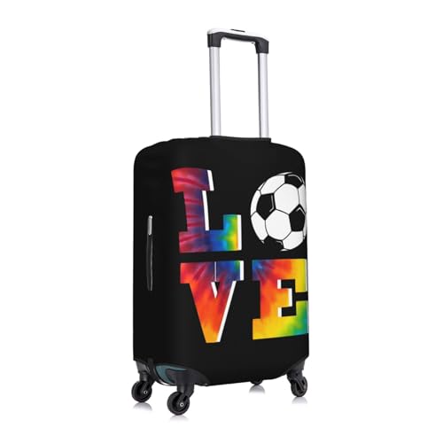 Rainbow Love Soccer Football Luggage Cover For Travel Suitcase Protector Fits 18-32 Inch Case Medium2
