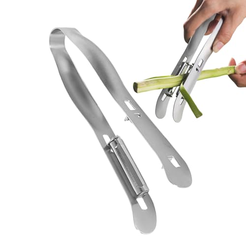 Sbucciatore a doppia faccia: utensile manuale in acciaio, lama per preparare mais | gadget per insalate, spremiagrumi, uso sul mercato e cucina di ristoranti, compatibilità con ortaggi a radice