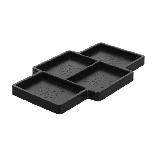 Hemobllo Cuadro De Mahjong Predeterminado Contenedor De Tarjetas Dingque Bandeja De Selección Dingque Majong Juego De Mahjong Juegos De Viaje para Adultos Negro El Plastico