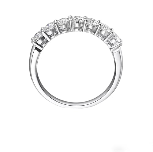 Alliance or blanc 14k diamant laboratoire bague amitié ronde