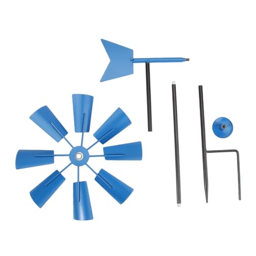 FUTUREORYY Girandola da Giardino in Ferro Blu Resistente Decorazione Esterna Rotante per Parchi Cortili e Aree Gioco Ornamentale e Facile da Installare