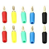 Hochleistungs-2,5-mm-Bananenstecker-Lötanschlüsse für Lautsprecherkabel, Vergoldetes Messing, 10 Stück